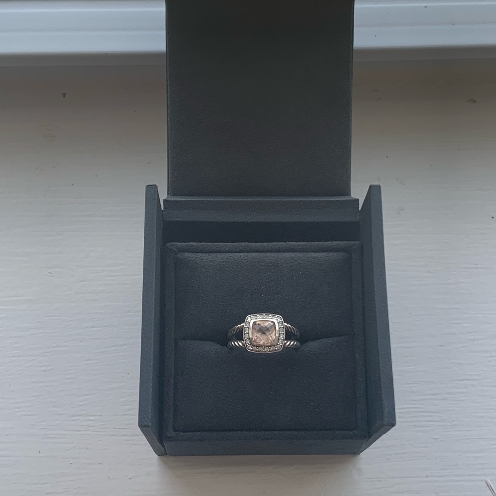 David Yurman Petite Albion Ring in Morganite